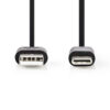 Nedis CCGP60600BK01 Usb 2.0-kabel Type-c Male - A Male 0